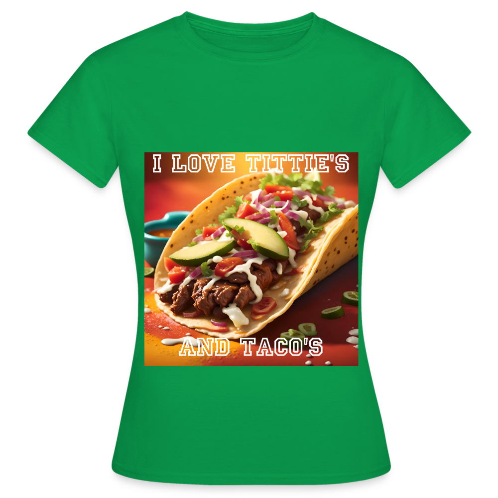 I LOVE TITTIE'S AND TACO'S MEN'S C;ASSIC T-SHIRT - kelly green