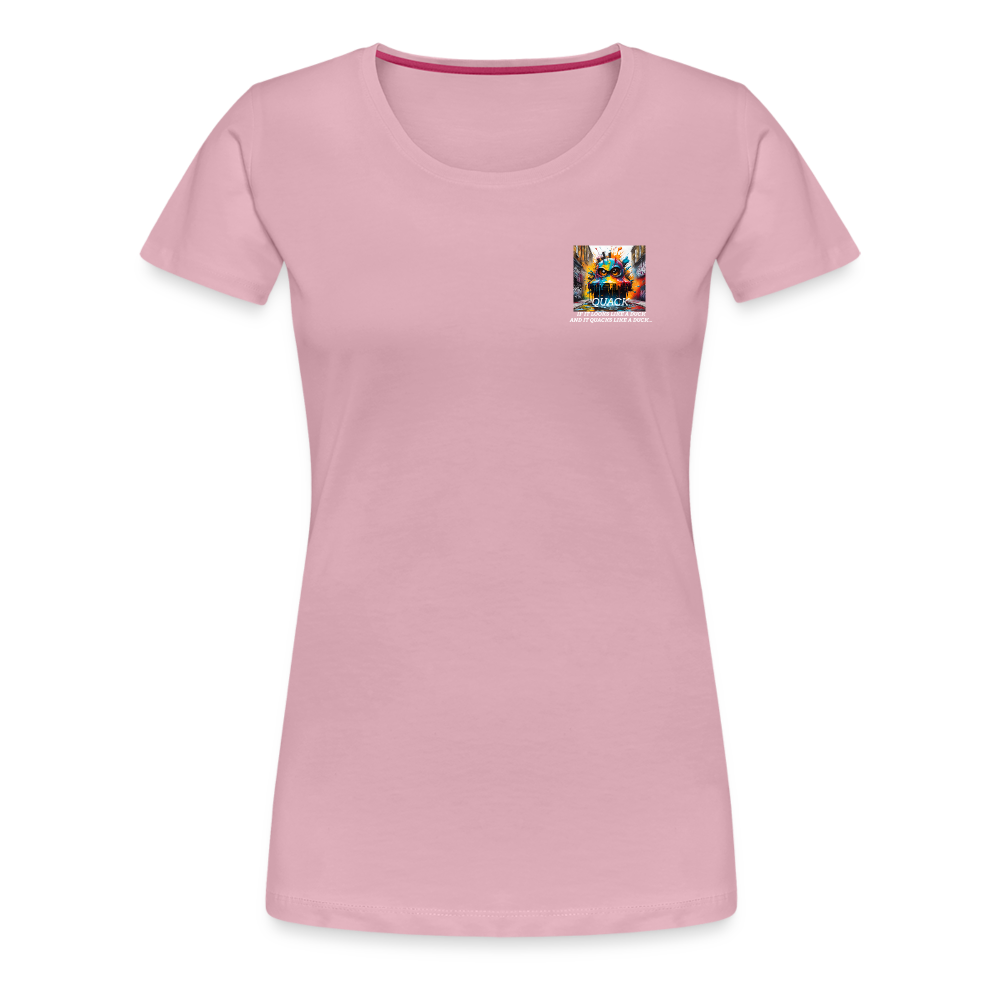 QUACK!! WOMEN'S PREMIUM T-SHIRT - rose shadow