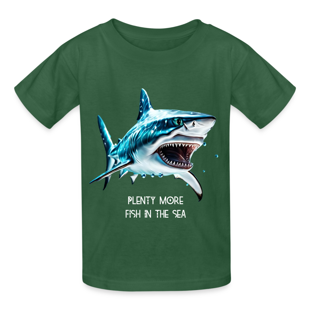 PLENTY MORE FISH IN THE SEA - CHILDREN'S T-SHIRT - bottle green