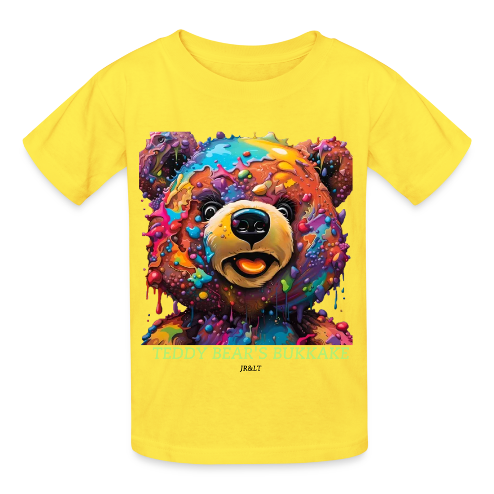 TEDDY BEAR'S BUKKAKE!! CHILDRENS T-SHIRT - yellow