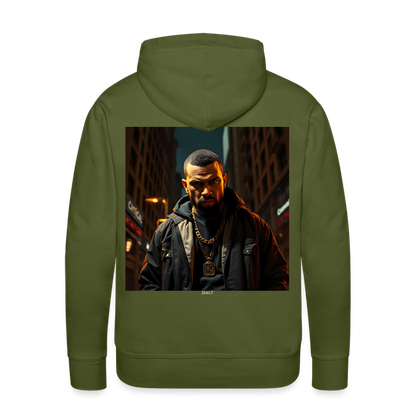 WHAT YOU LOOKING AT? - MEN'S HOODIE - olive green