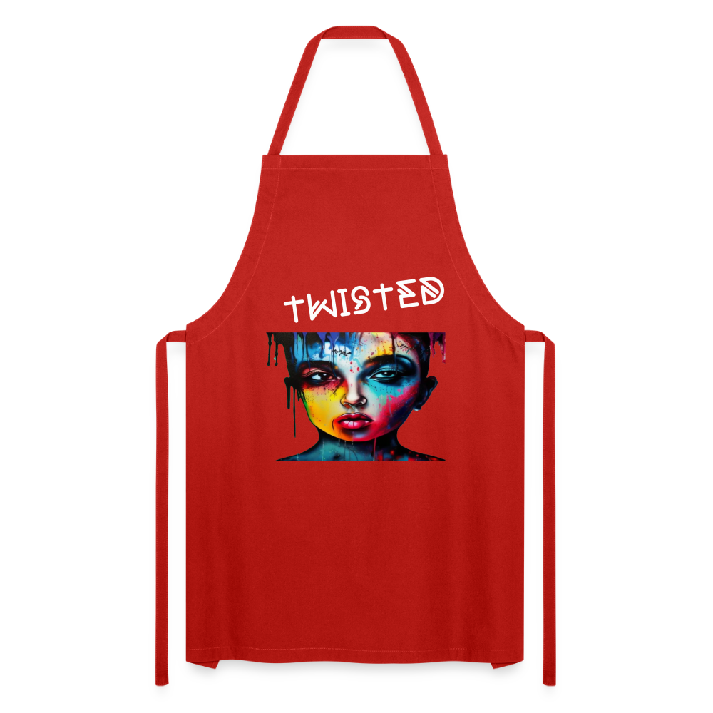 TWISTED - ADULT APRON - red