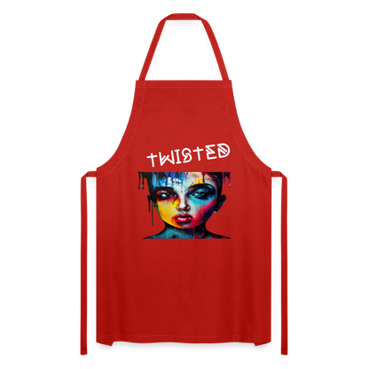 TWISTED - ADULT APRON - red