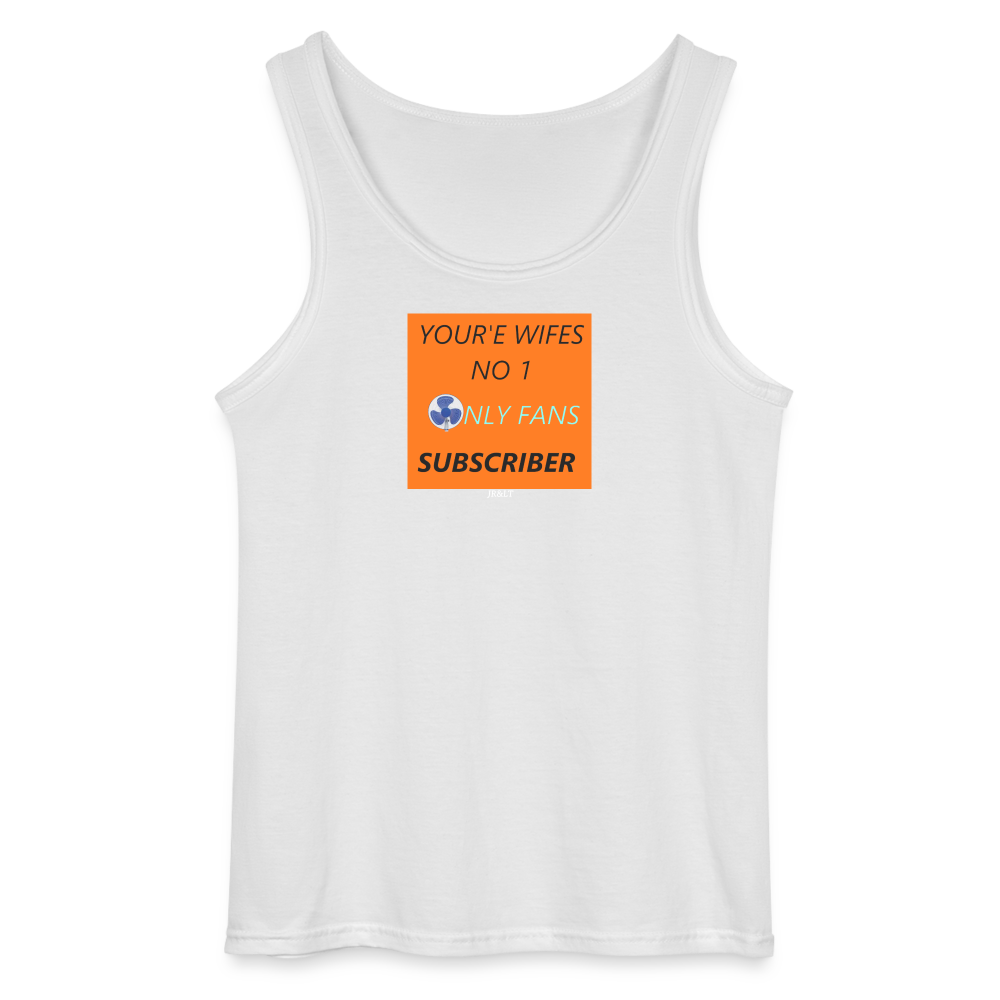 YOUR WIFE'S NO1 - MEN'S TANK TOP - white