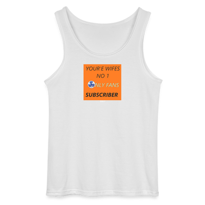 YOUR WIFE'S NO1 - MEN'S TANK TOP - white