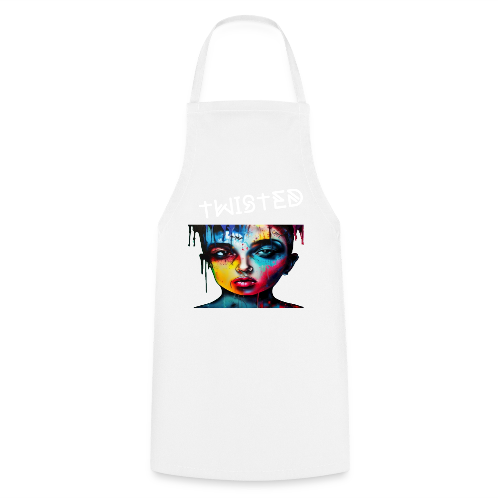 TWISTED - ADULT APRON - white