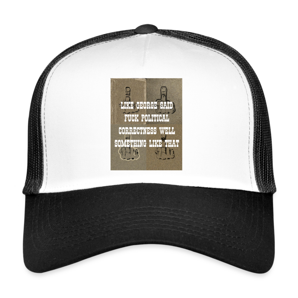 FUCK POLITICAL CORRECTNESS - BREATHABLE CAP - white/black