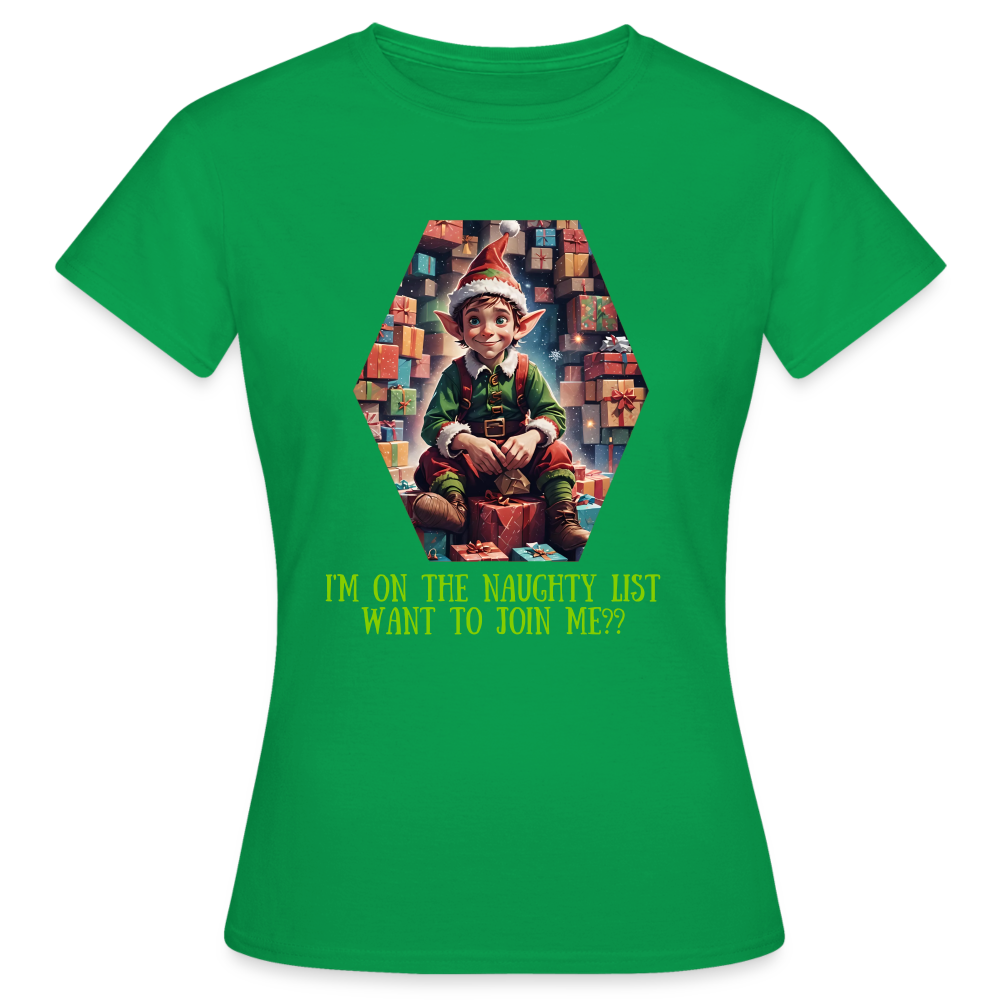 NAUGHTY LIST - WOMEN'S CLASSIC T-SHIRT - kelly green