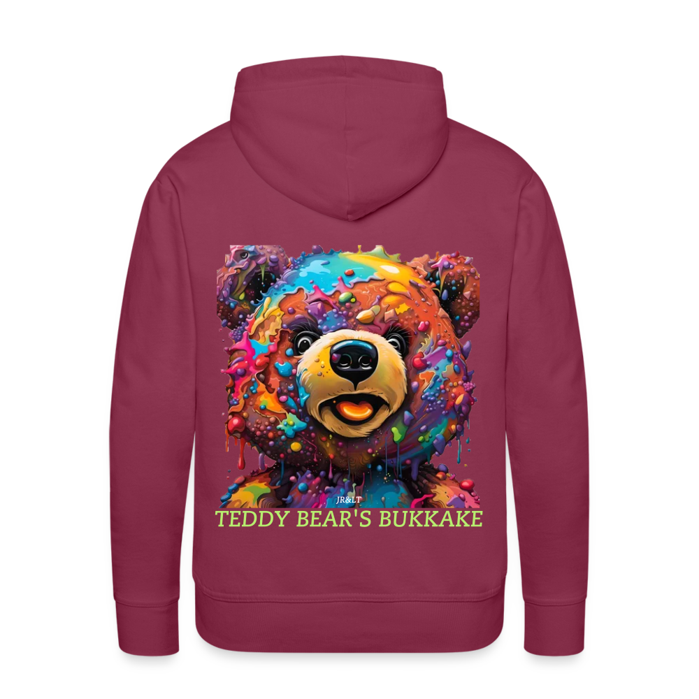 TEDDY BEAR'S BUKKAKE!! MEN'S HOODIE - bordeaux