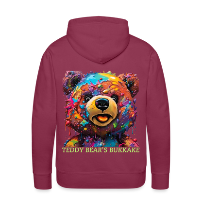 TEDDY BEAR'S BUKKAKE!! MEN'S HOODIE - bordeaux