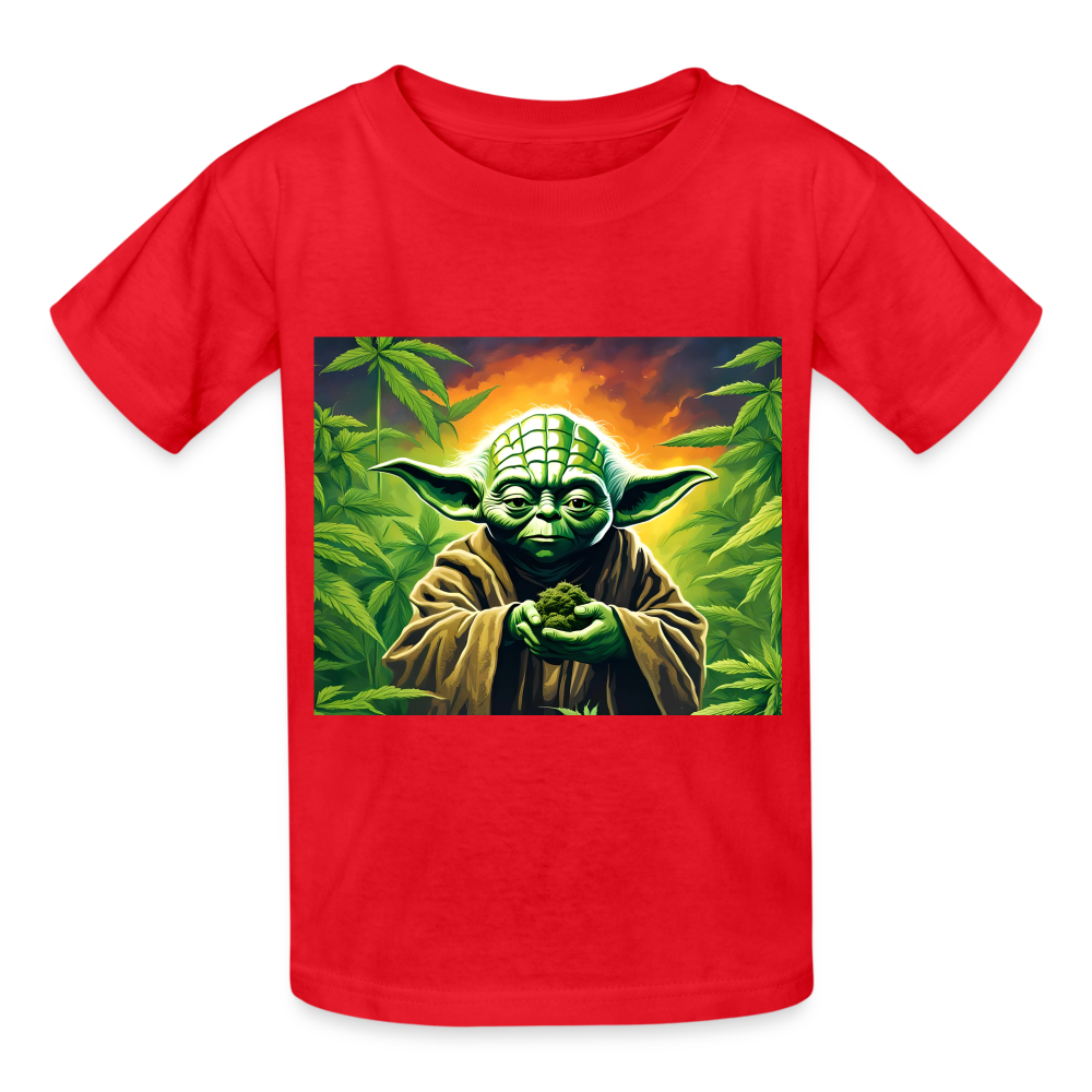 ENLIGHTENED YODA - CHILDREN'S T-SHIRT - red