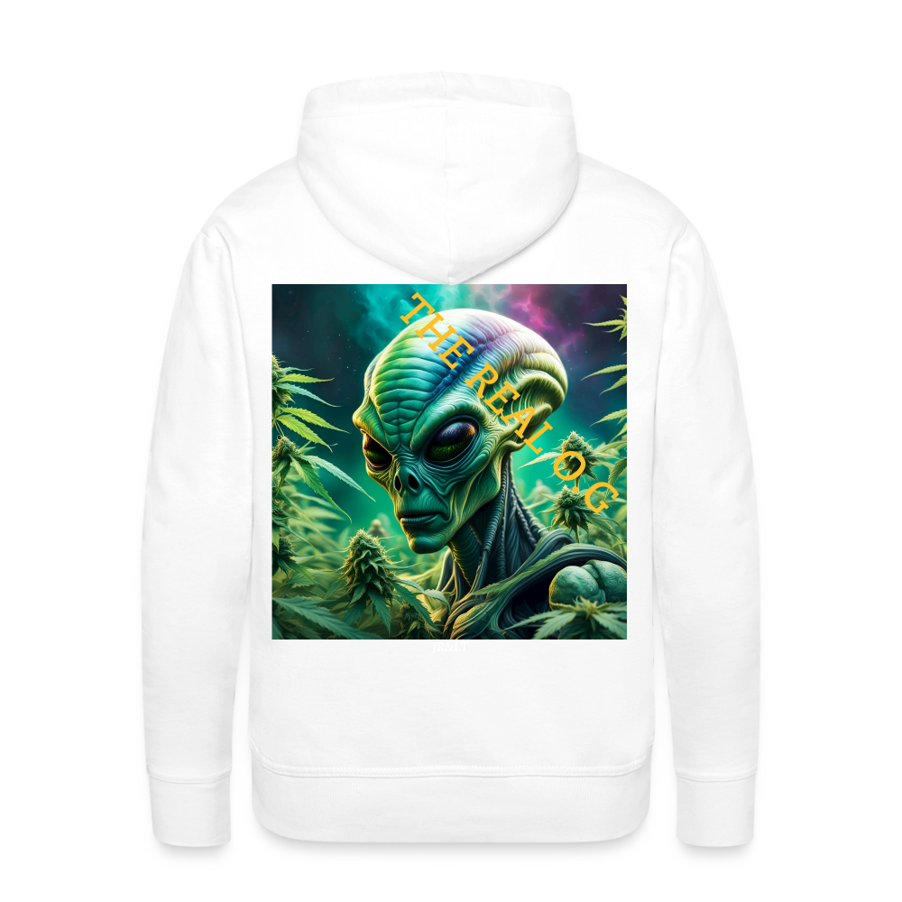 THE REAL ALIEN O.G!! MENS HOODIE - white