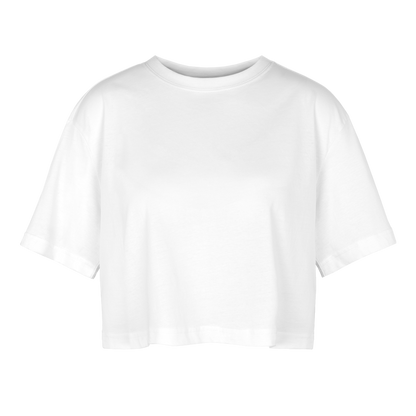 IMMERSE !! WOMEN'S OVERSIZED CROP TOP - white