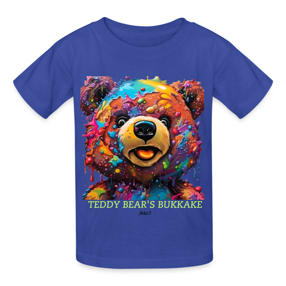 TEDDY BEAR'S BUKKAKE!! CHILDRENS T-SHIRT - royal blue