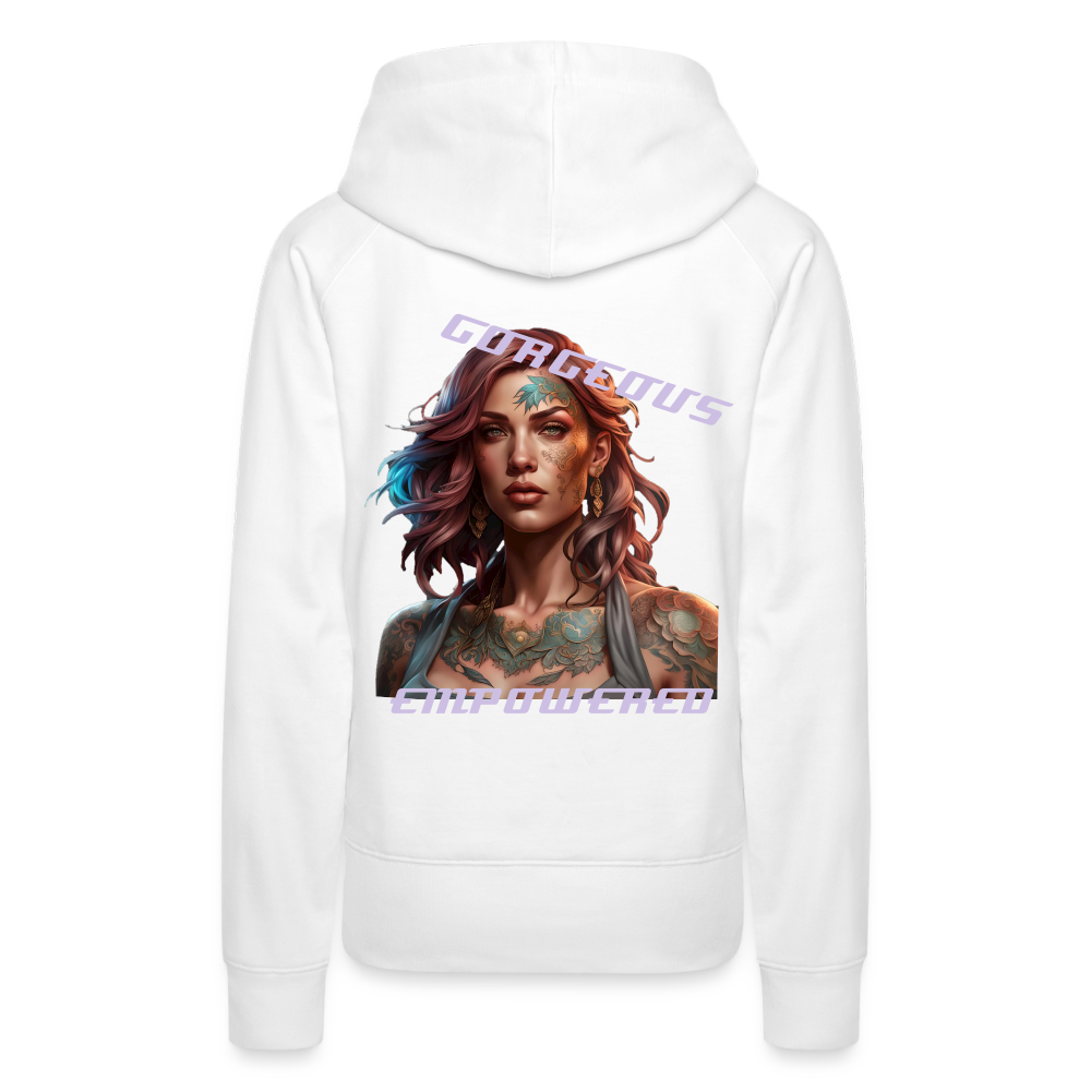 GORGEOUS & EMPOWERED - WOMEN'S HOODIE - white