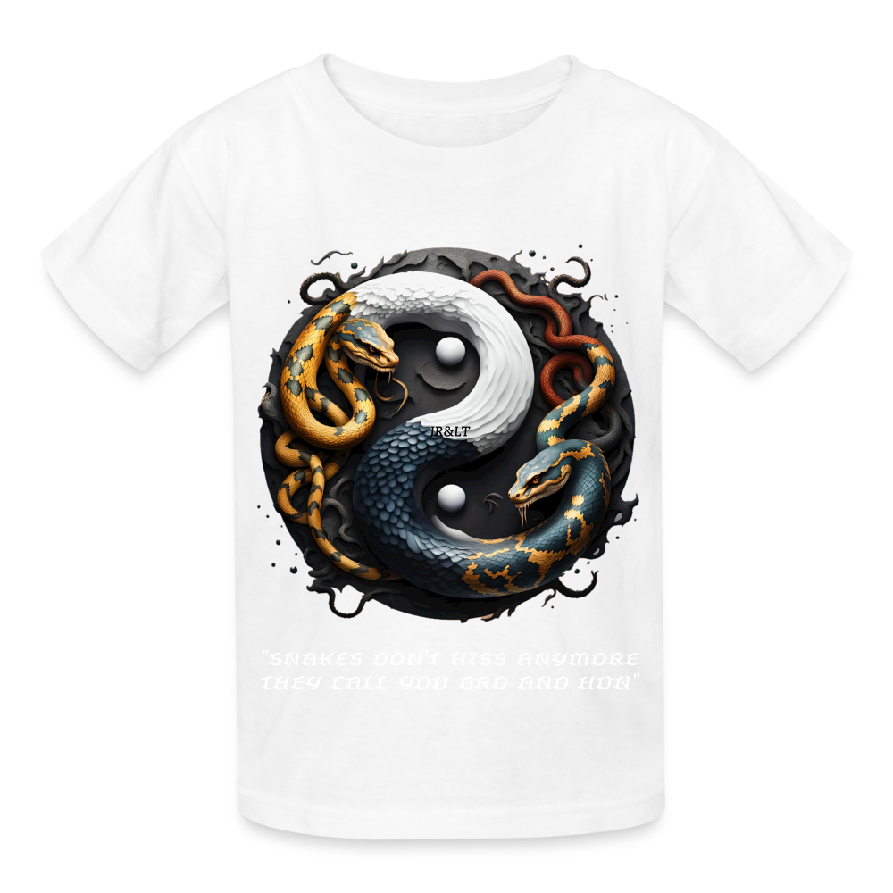 YING YANG - CHILDREN'S T-SHIRT - white