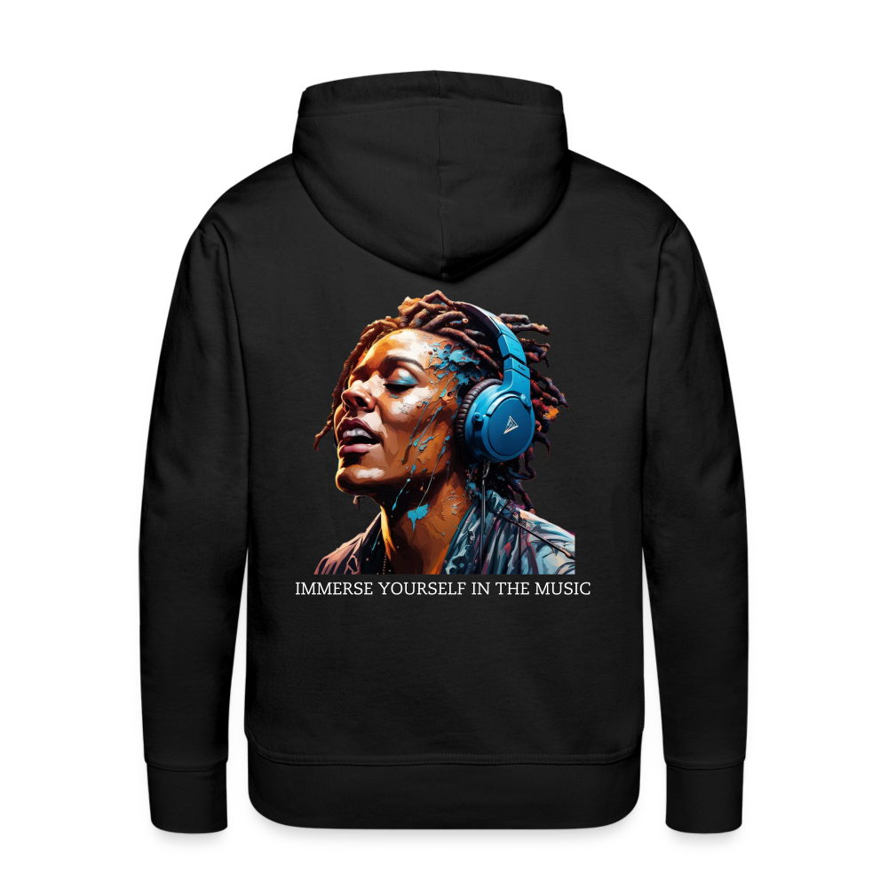 IMMERSE YOUR SELF IN THE MUSIC!! MEN'S HOODIE - black