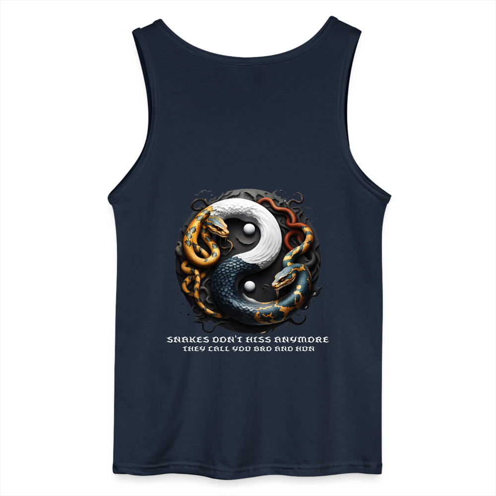 YING YANG - MEN'S TANK TOP - navy