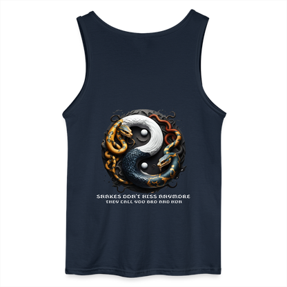 YING YANG - MEN'S TANK TOP - navy