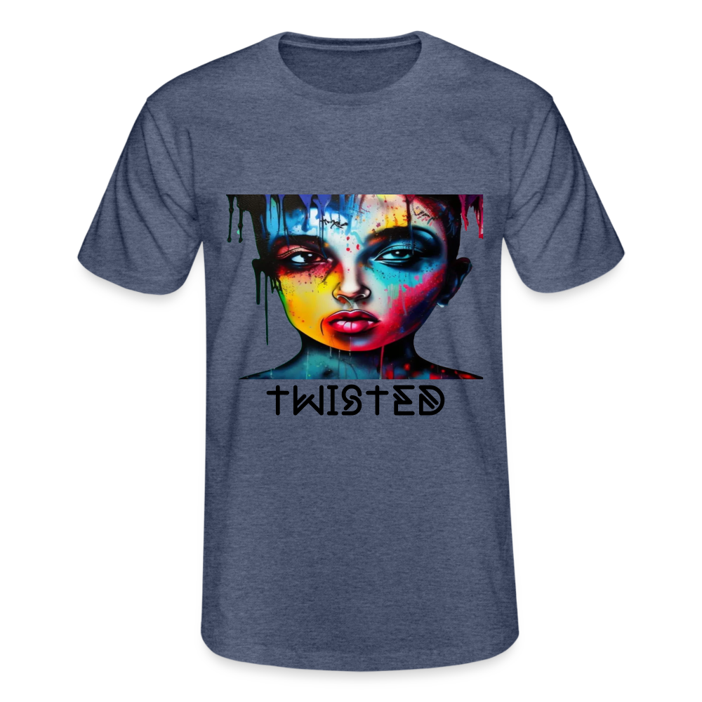 TWISTED!! MEN'S CLASSIC T-SHIRT - heather navy