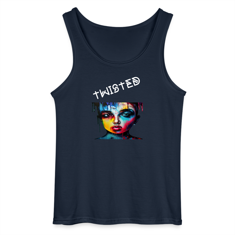 TWISTED - MEN'S TANK TOP - navy