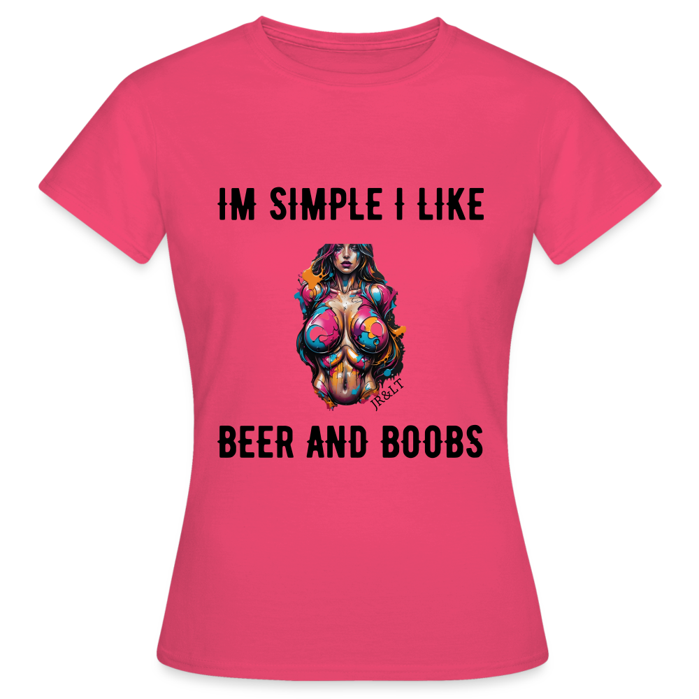 I'M SIMPLE, I LIKE BEER AND BOOB'S!! WOMEN'S CLASSIC T-SHIRT - azalea