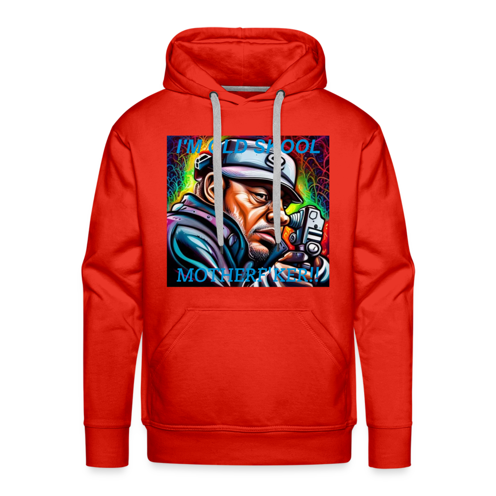 I'M OLD SKOOL MOTHERF'KER!! MEN'S HOODIE - red