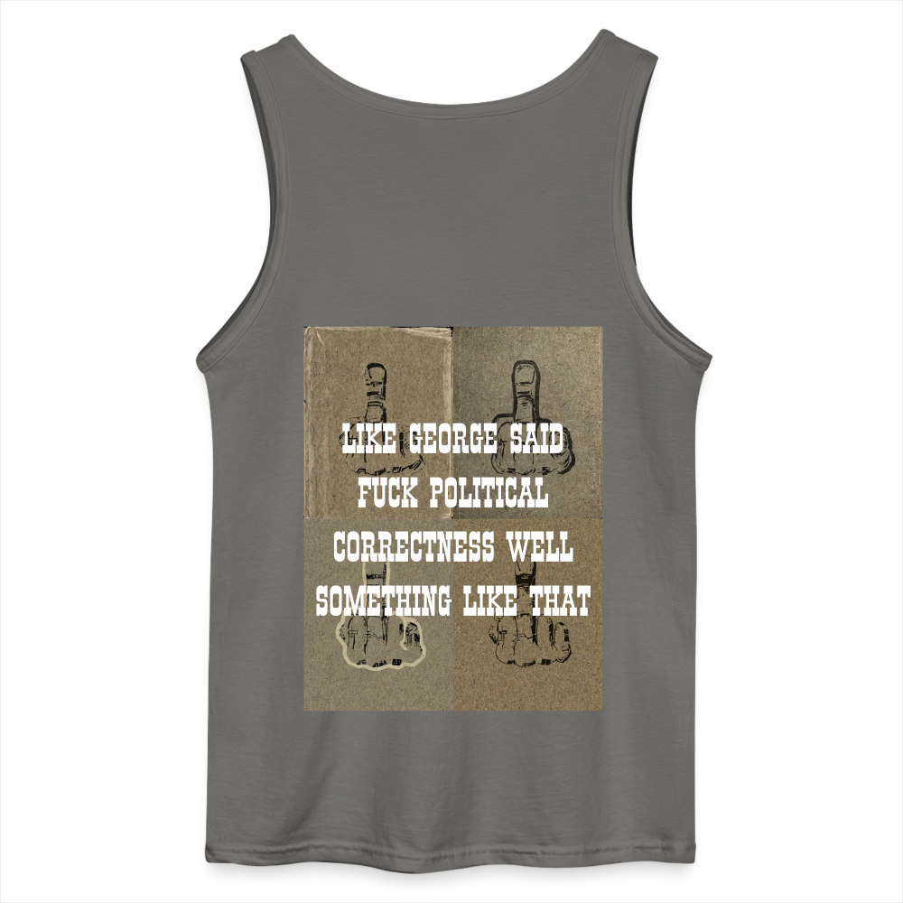 POLITICAL CORRECTNESS - MEN'S TANK TOP - charcoal grey