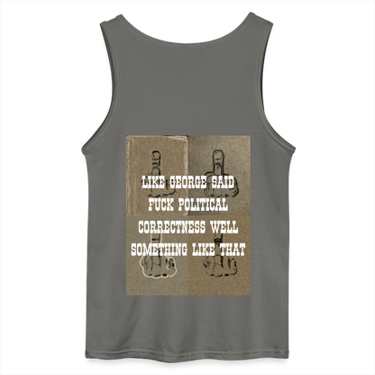 POLITICAL CORRECTNESS - MEN'S TANK TOP - charcoal grey