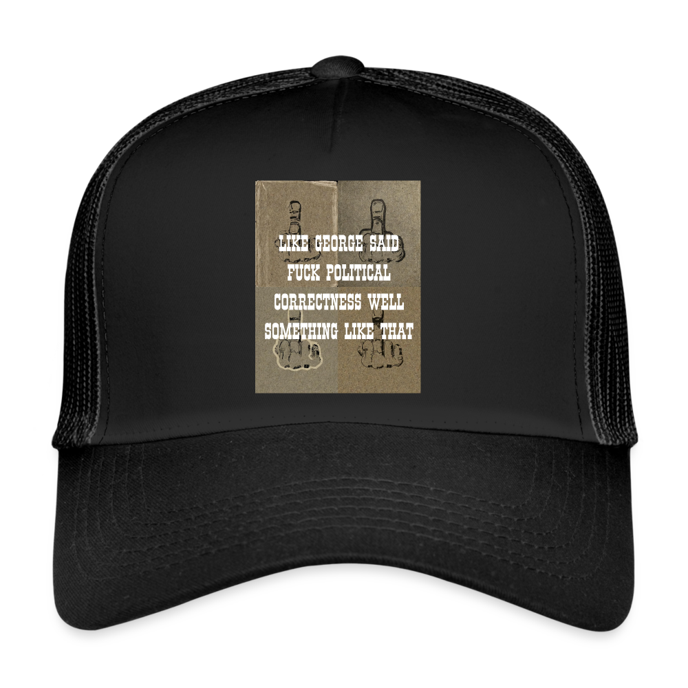 FUCK POLITICAL CORRECTNESS - BREATHABLE CAP - black/black