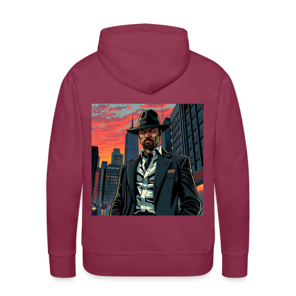 OLD SCHOOL VILLAIN  - MEN'S HOODIE - bordeaux