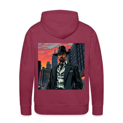 OLD SCHOOL VILLAIN  - MEN'S HOODIE - bordeaux