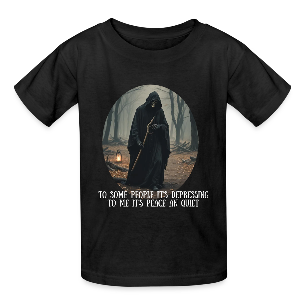 LONELY GRIM REAPER - CHILDREN'S T-SHIRT - black