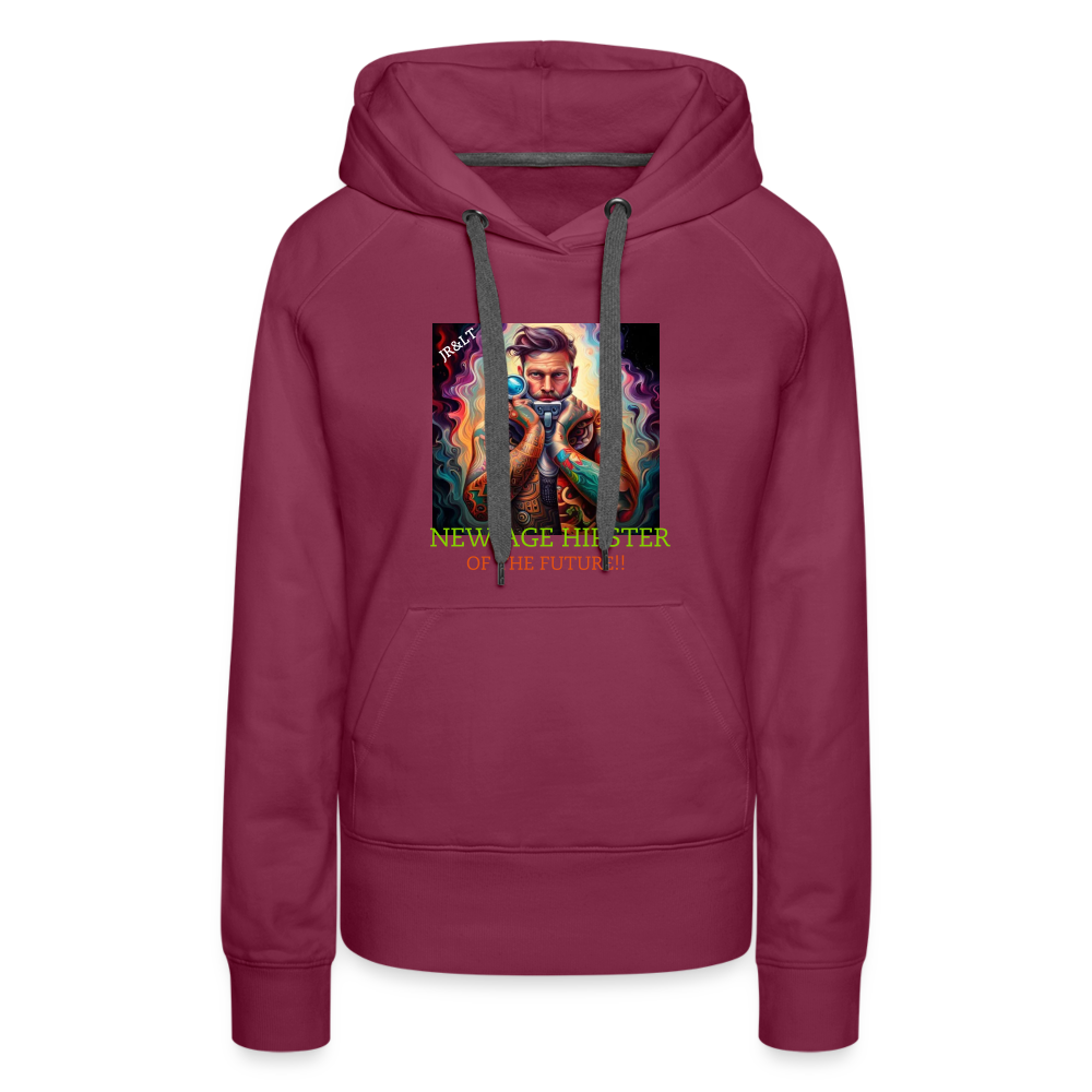 NEW AGE HIPSTER... WOMENS HOODIE - bordeaux