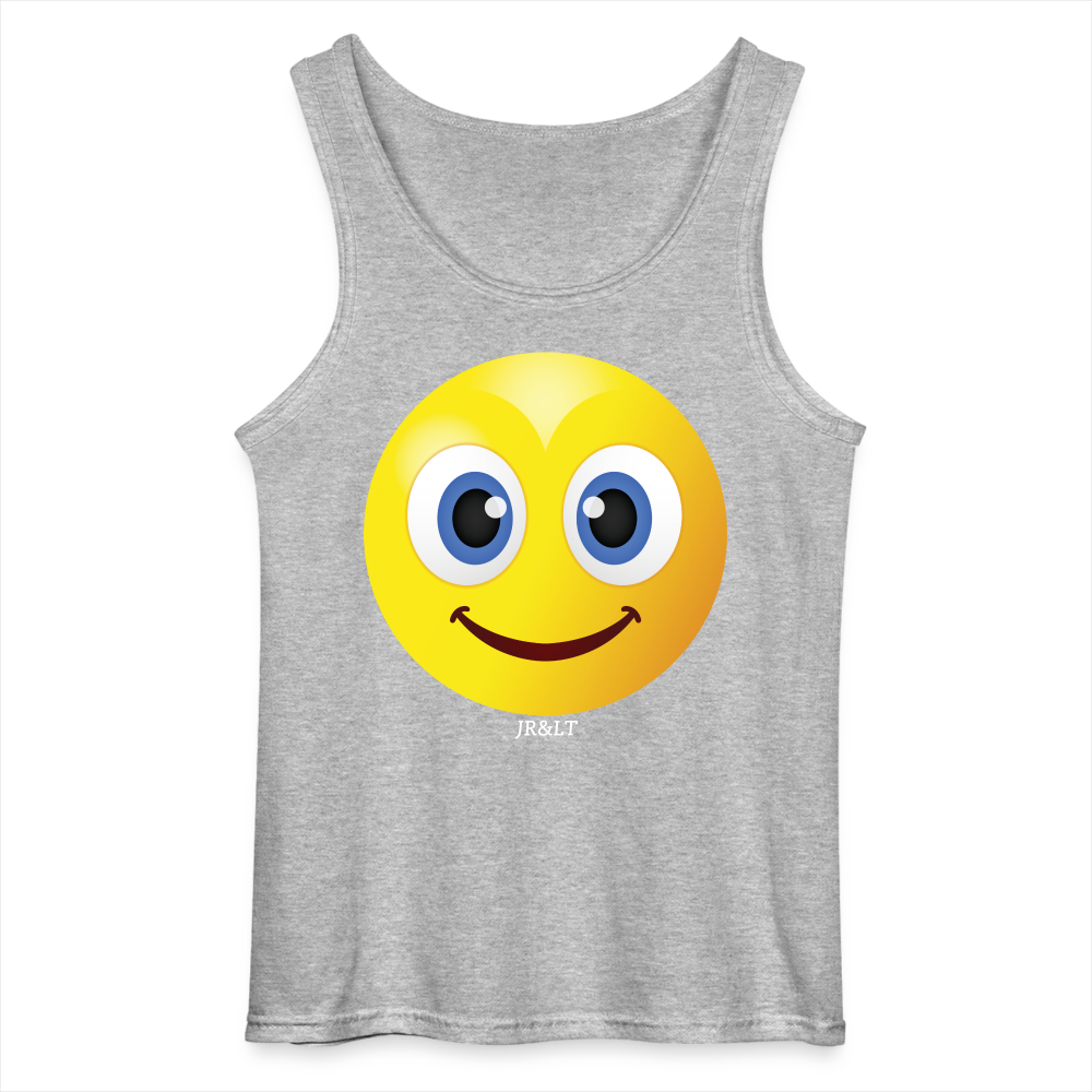 SMILEY FACE - MEN'S TANK TOP - sports grey