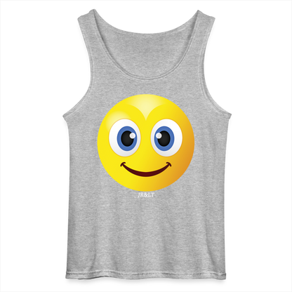 SMILEY FACE - MEN'S TANK TOP - sports grey