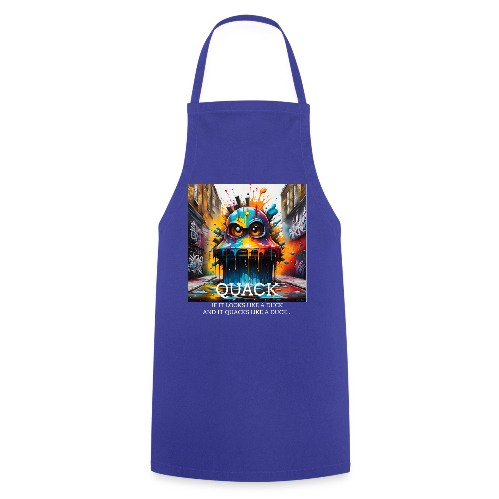 QUACK!! ADULT APRON - royal blue