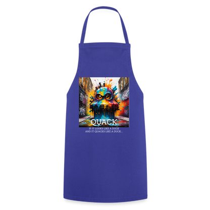 QUACK!! ADULT APRON - royal blue