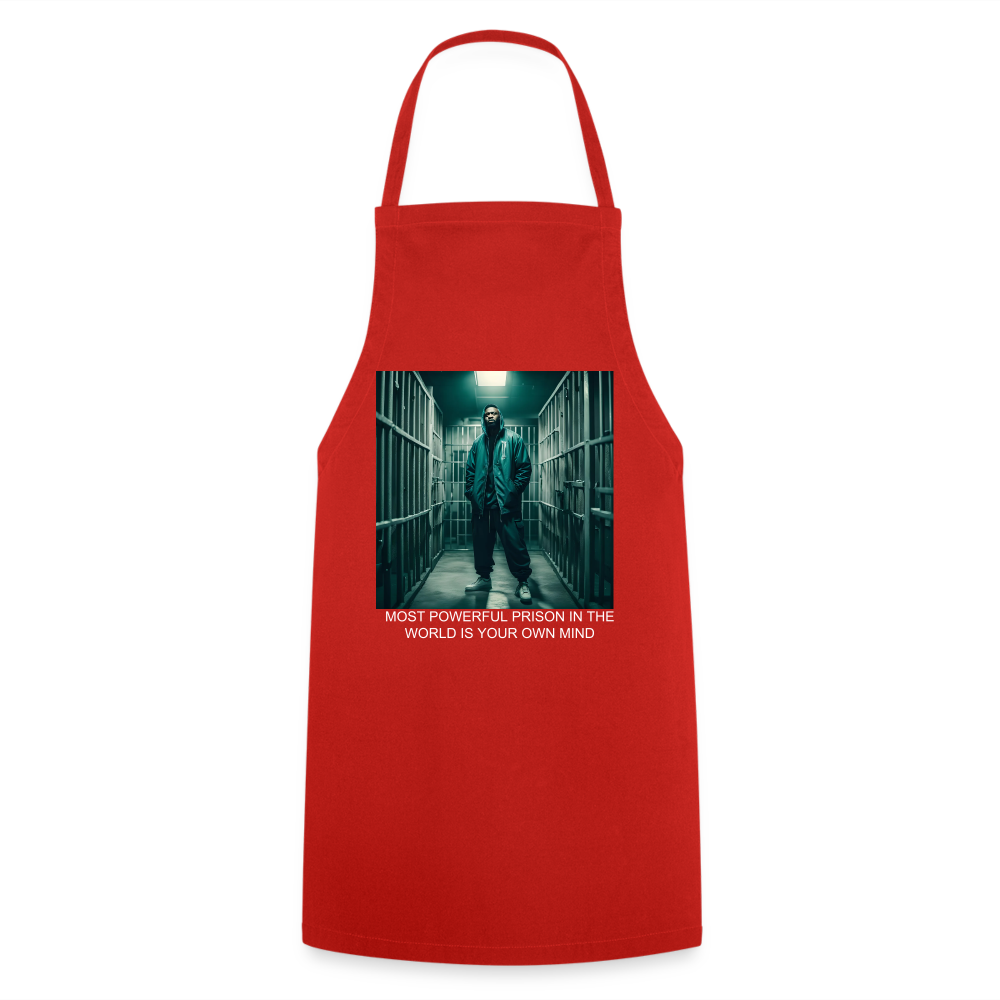 MOST POWERFUL - ADULT APRON - red