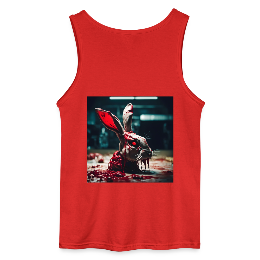 UNLUCKY RABBIT'S HEAD - MEN'S TANK TOP - red