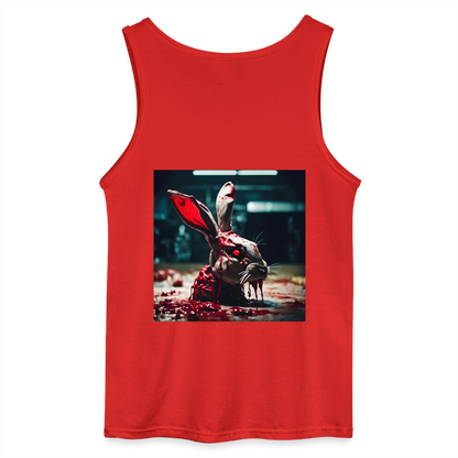 UNLUCKY RABBIT'S HEAD - MEN'S TANK TOP - red