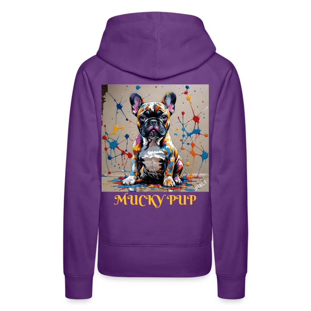 MUCKY PUP!! - WOMEN'S HOODIE - purple