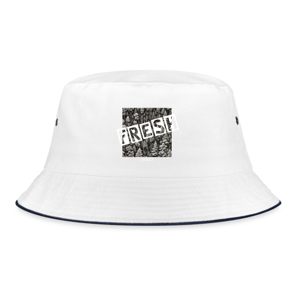 FRESH - BUCKET HAT - white/navy