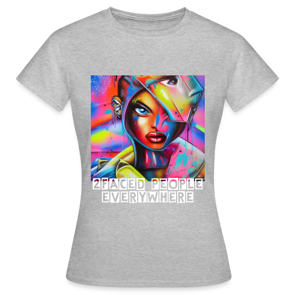 TWO FACED!! - WOMEN'S T=SHIRT - heather grey