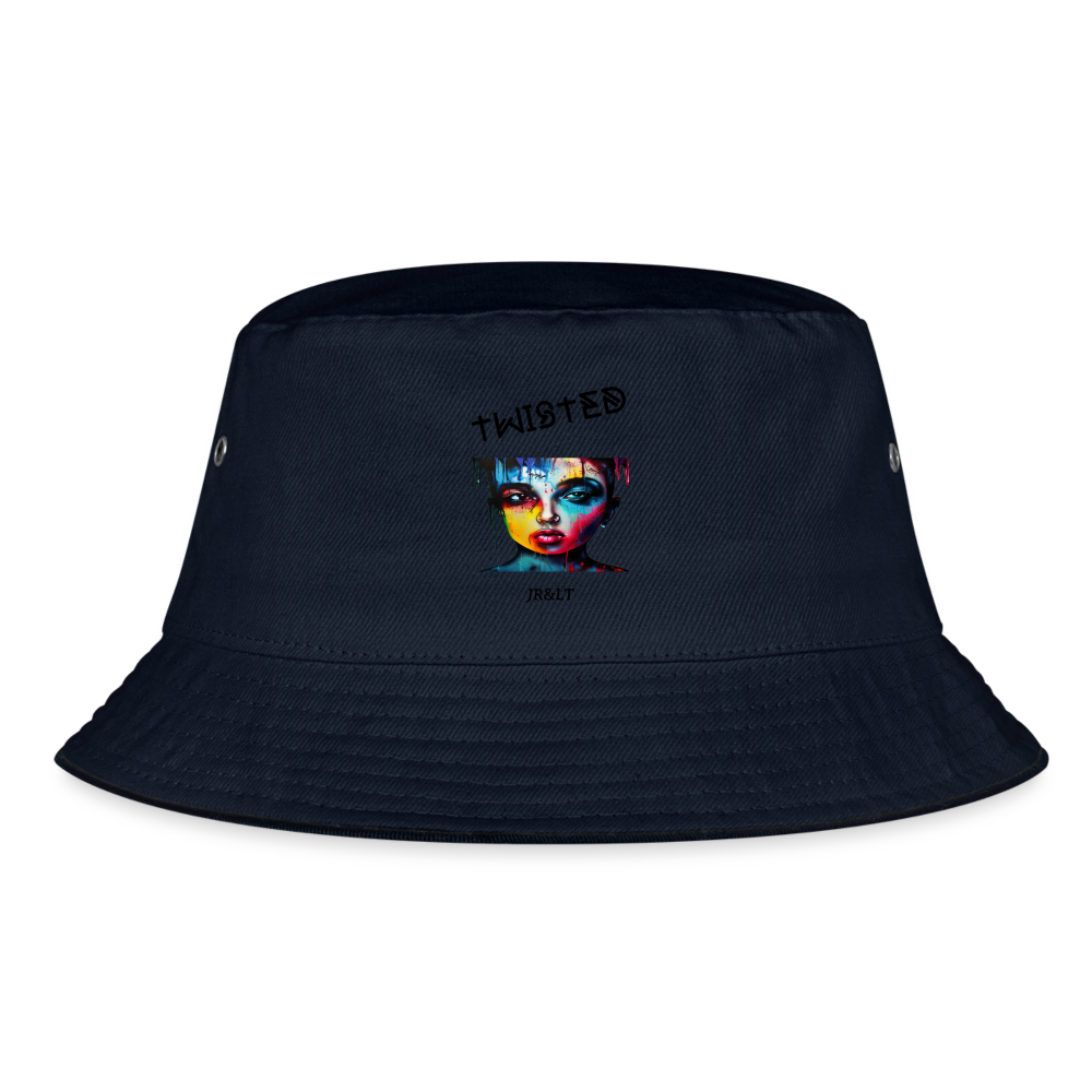 TWISTED!! BUCKET HAT - navy