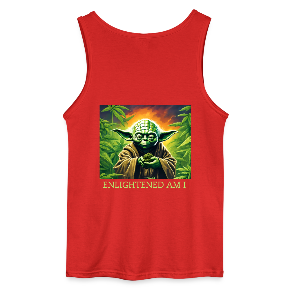 ENLIGHTENED YODA - MEN'S TANK TOP - red