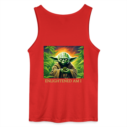 ENLIGHTENED YODA - MEN'S TANK TOP - red