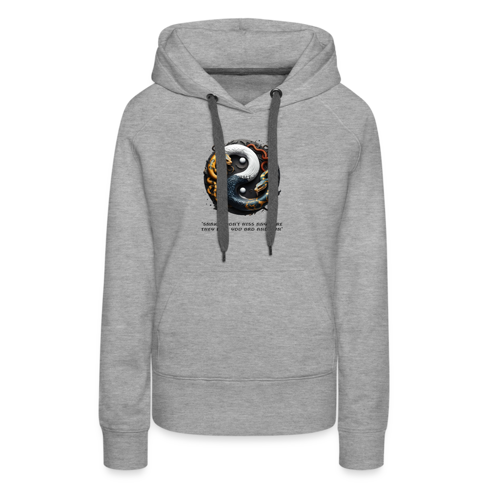 YING YANG - WOMEN'S HOODIE - heather grey