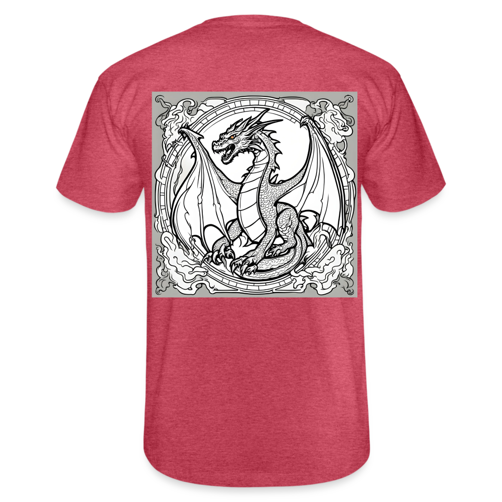 COLOUR IN YOURSELF DRAGON - MEN'S CLASSIC T-SHIRT - heather red