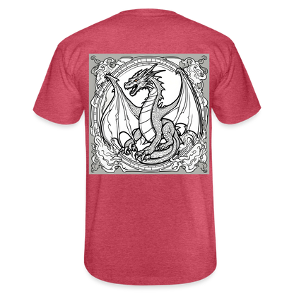 COLOUR IN YOURSELF DRAGON - MEN'S CLASSIC T-SHIRT - heather red